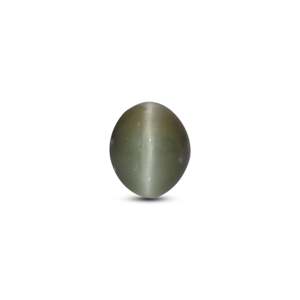 Natural Blue Sapphire Catseye 3.73 Carat Oval Cabochon Loose Gemstone for Fine Jewelry - Product Image 1