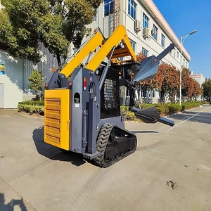 Chargeuse compacte sur chenilles avec chargeur frontal, commande hydraulique, modèles TS65 TS100, chenilles avec moteur 56KW et broyeur forestier - Product Image 5