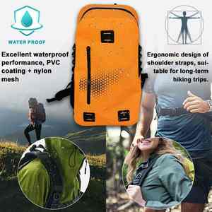 ออกแบบโลโก้ตามสั่ง กระเป๋าเป้กันน้ำ PVC ขนาดใหญ่ 40 ลิตร สำหรับเดินทาง ท่องเที่ยว กีฬา ปีนเขา เดินป่า ลอยน้ำได้ - Product Image 4