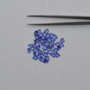 Piedra preciosa suelta facetada de tanzanita azul Natural de 3mm, venta al por mayor, piedra natal de diciembre para hacer colgantes de joyería - Product Image 3