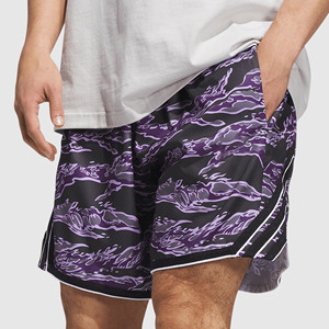Shorts de sport décontractés pour hommes, de qualité supérieure, à devant uni, respirants, à séchage rapide, légers, pour la course à pied, l'entraînement, en coton élastique - Product Image 2