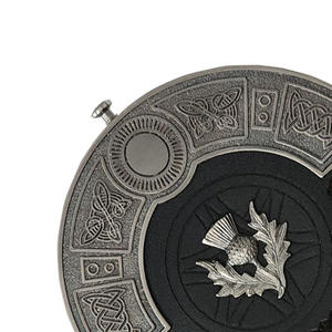 Kilt écossais semi-formel pour hommes, en laine faite main, avec fermeture à ardillon, pour uniforme de fanfare, avec sac en fourrure et cuir par GNG IMPEX - Product Image 2