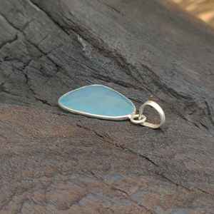 925 Sterling Silver High Quality Rope Chain Pendant <b>Necklace</b> Aqua Chalcy Gemstone for Wedding Party Engagement <b>Birthstone</b> Gift - Product Image 5