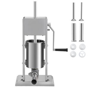 Insaccatrice Manuale a Doppia Velocità in Acciaio Inox 304, Capacità 5LBS/3L, Macchina Verticale per Insaccare Salsicce per Uso Domestico - Product Image 1