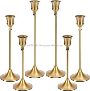 Bougeoir en laiton luxueux fabriqué à la main pour une utilisation dans les salles de pooja mariages traditionnels et arrangements de dîner de fête - Product Image 4