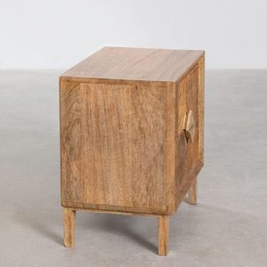 Table de chevet en bois massif à 2 tiroirs, armoire de rangement, meubles de chambre à coucher modernes pour le salon, l'entrée - Product Image 2
