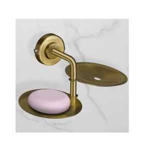 Support mural de luxe en bois pour savon, base sculptée, panier à savon en fil métallique, écologique, accessoires modernes pour salle de bain d'hôtel, vente en gros - Product Image 2