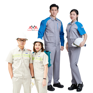 ชุดเสื้อผ้าทำงานสไตล์ทำงานสำหรับคนงานโรงงานชุดทำงานตามสั่งกางเกงทำงานโรงงานเสื้อกั๊กนิรภัยสะท้อนแสงชุดยูนิฟอร์ม FMF - Product Image 1