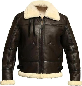 Men <b>Leather</b> Bomber <b>Jacket</b> Premium Craftsmanship Comfortable Fit Durable Material Ideal For Travel And Daily Use - Product Image 1