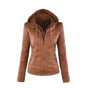 Custom Genuine Leather Women's Winter Jacket with Custom Logo Printing OEM/ODM Private Label Service - Product Image 3