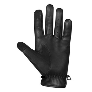 Gants de moto en cuir, longueur poignet, compatibles écran tactile, style sportif, noirs, non doublés, pour le cyclisme printemps-automne - Product Image 3
