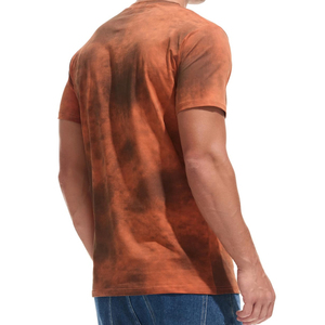 Silk/Cotton Sublimation Front Logo Men's Short Sleeve Eco-Friendly Breathable Fitness Gym Quick Dry T-Shirt Custom OEM - Product Image 2
