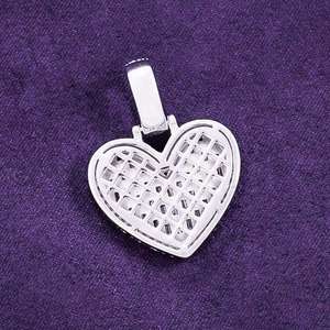 Colgante de Moissanita en Forma de Corazón, Joyería Hip Hop, Pasa Prueba de Diamantes, Plata 925, con Cadena de Acero Inoxidable - Product Image 2