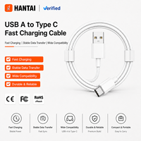 Câble USB-A vers Type-C noir, charge et synchronisation de données fluides et fiables pour téléphones, tablettes, ordinateurs portables et appareils portables