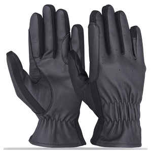 Custom Label S R Sports Horse Riding Gloves Cowhide Leather Full Finger Waterproof Adjustable Wrist Strap Unisex High Quality - Product Image 4