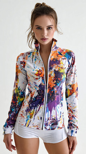 Women Training <b>Zip</b> <b>Up</b> <b>Jackets</b> Sportswear Sublimation <b>Jacket</b> Ladies Activewear Sports Zipper <b>Jackets</b> Women's - Product Image 4