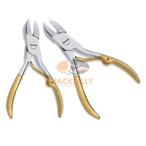 Ciseaux à couronne manuels de qualité supérieure 10,5 cm, pointe TC droite et courbée, instruments chirurgicaux dentaires en acier inoxydable - Product Image 1