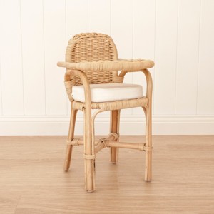 Toddler role playing toys rattan cane feeding chair for <b>dolls</b> top quality <b>doll</b> high chairs - Product Image 4