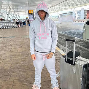 Oem Custom Print Unisex Hoodies Set <b>Oversized</b> <b>Joggers</b> Suits Streetwear Mens Cotton Tracksuit Sweatsuit - Product Image 3