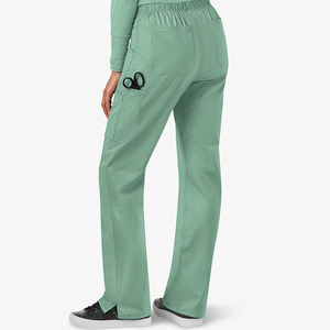 Tenue médicale tricotée personnalisable unisexe à col en V et manches courtes, avec pantalon assorti, de haute qualité et à séchage rapide pour hôpital - Product Image 4