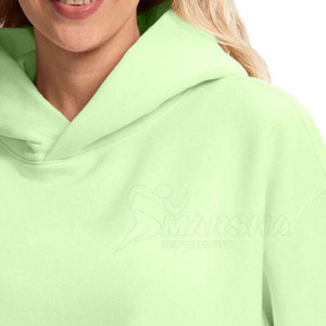 Oversized Long Women's Polyester/Cotton Blend <b>Lightweight</b> Anti-Pilling Breathable Custom Logo Printed Streetwear Winter <b>Hoodie</b> - Product Image 4