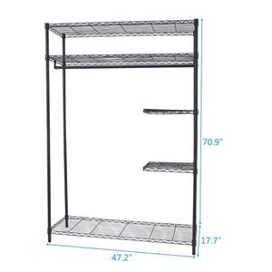 Heavy Duty Wire Shelving Garment <b>Rack</b> Premium <b>Clothes</b> Organiser - Product Image 2