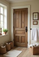 Portes intérieures en polymère durable personnalisables, cadre en bois massif, film PVC, placage en mélamine, contreplaqué imperméable, appartement, hôtel