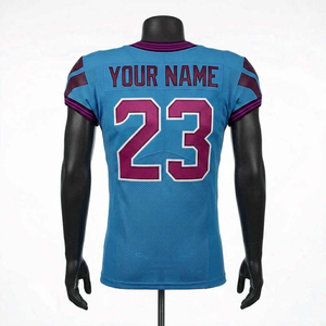 เสื้อฟุตบอลคอวีทรงสปอร์ตผ้าตาข่ายระบายอากาศได้ดี แห้งเร็ว พิมพ์ลายแบบซับลิเมชั่น ราคาถูก ไซส์ใหญ่ ขายส่ง รับผลิตตามสั่งสำหรับผู้ชาย - Product Image 2