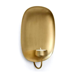 elegant Iron Hanging <b>Tea</b> <b>Light</b> Wall Decor with Contemporary Metallic Finish for Living Spaces - Product Image 1