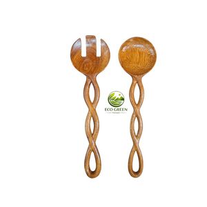 Cuchara de madera con forma de mini abanico al por mayor, mango largo, diseño minimalista ecológico, cuchara de madera creativa con diseño de flores de cerezo, cubiertos. - Product Image 3