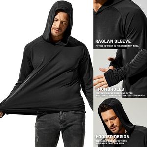 เสื้อฮู้ดดี้ตกปลาสำหรับผู้ชาย ทนทาน ป้องกันรังสียูวี UPF 50+ แห้งเร็ว ระบายอากาศดี เหมาะสำหรับกิจกรรมกลางแจ้ง พร้อมดีไซน์รูสอดนิ้วโป้ง - Product Image 3