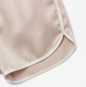 <b>Women</b> Satin <b>Shorts</b> 100% Silk Mid <b>Waist</b> <b>Elastic</b> Breathable Casual Loose Fit Sleepwear <b>Short</b> Casual Polyester baggy Satin <b>Short</b> - Product Image 6
