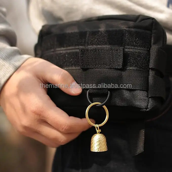 פעמוני פליז מחזיק מפתחות קמפינג כלי חוץ קישוטי תיק ארנק תכשיטי כלב פעמונים עיצוב יפהפה