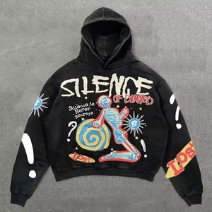 Sudadera con Capucha de Algodón Grueso al por Mayor, con Logotipo Bordado Personalizado, Sudadera con Capucha Extra Grande para Hombre y Mujer, Ropa de Moda - Product Image 4