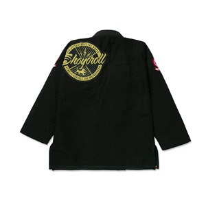 BJJ Gi for Cut for Batch 136 Competitor Retro Uniform Lightweight Breathable Quick Dry Black with <b>Red</b> Combination - Product Image 2