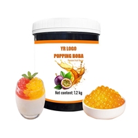DDYO Passievrucht Popping Boba Groothandel Bubble Tea Topping Pudding Premium Parels 1,2kg Zak Doos 12 Maanden Houdbaarheid Klaar voor Consumptie