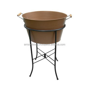 Classic Design Metal Wine Cooler Party Event Ice Beverage Cooler <b>Stand</b> Galvanized Wine <b>Champagne</b> Cooler & <b>Stand</b> - Product Image 5