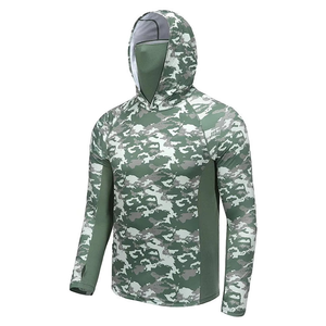 เสื้อเชิ้ตตกปลาแขนยาวมีฮู้ดลายพรางสำหรับผู้ชาย UPF 50 ป้องกันรังสียูวี สำหรับกิจกรรมกลางแจ้ง - Product Image 1