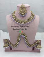 Parure de bijoux de luxe vintage en alliage plaqué rhodium avec cristaux et strass pour femme : collier ras-du-cou, boucles d'oreilles, bague et bracelet certifiés