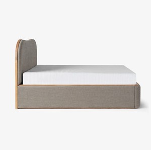 Modern Upholstered <b>with</b> Fabric <b>Bed</b> Frame <b>Queen</b> Size Soft <b>Bed</b> <b>with</b> Quilted Headboard and Footboard - Product Image 1
