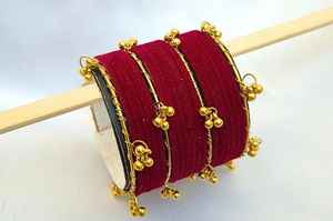 Conjunto de brazaletes Kashmiri Churiyan más demandados para novias, colección de bodas, conjunto de brazaletes para mujer, pequeñas variaciones posibles. - Product Image 4