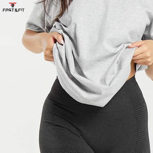 Nouveau T-shirt de sport et de yoga pour femme, couleur unie, grande taille, respirant, séchage rapide, décontracté, pour le fitness - Product Image 4