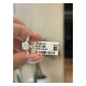 แหวนเพชรเม็ดเดี่ยวทรงคลาสสิก 1.50 กะรัต ดีไซน์เกลียวสี่ขา วงแหวนหรูหราสำหรับผู้หญิง ทองคำแท้ 14K รับรองโดย IGI - Product Image 5