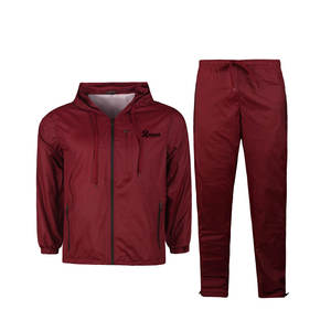 ชุดเสื้อผ้ากีฬาน้ำหนักเบาแบบกันลม ชุดสองชิ้น เสื้อแจ็คเก็ตและกางเกงขายาว สำหรับการออกกำลังกาย สำหรับผู้ใหญ่ - Product Image 1