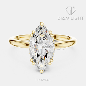 Bague de fiançailles en or blanc 14 carats avec diamant de laboratoire taille marquise 1,86 carat, certifié IGI, couleur F+, clarté VS+, cadeau de promesse de mariage - Product Image 5