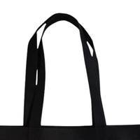 Sac fourre-tout noir en PVC résistant à l'eau avec fermeture éclair, réutilisable, grande capacité, pour le quotidien, idéal comme sac cadeau