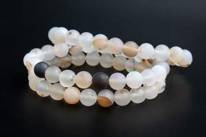 ลูกปัดหินอาเกตดอกไม้ธรรมชาติทรงกลมเกรดคุณภาพสำหรับทำเครื่องประดับ สร้อยข้อมือ สร้อยคอ งานฝีมือ DIY - Product Image 4