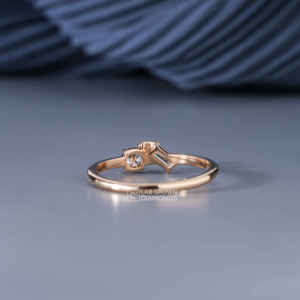 Anillo de Oro Amarillo de 14 Quilates con Diamantes Cultivados en Laboratorio de Múltiples Formas, Anillo de Lujo para Mujer con 3 Piedras de Corte Baguette, Marquise y Redondo, Calidad EF - Product Image 6