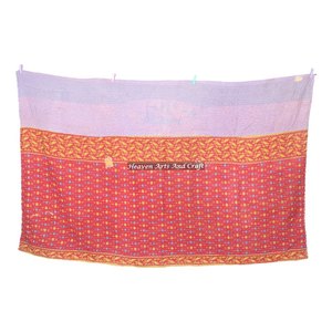 Vintage Kantha Quilt Quality Hand Stitching Reversible Wholesale Lot Cotton Kantha Quilt /Blanket / Throw / Bohemian / <b>Bedspread</b> - Product Image 3