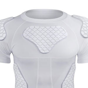 Camiseta Deportiva de Compresión con Logotipo Personalizado, Manga Corta y Acolchada para Fútbol, Camiseta Interior Acolchada de Manga Corta con Protección contra Impactos para Hombre - Product Image 4